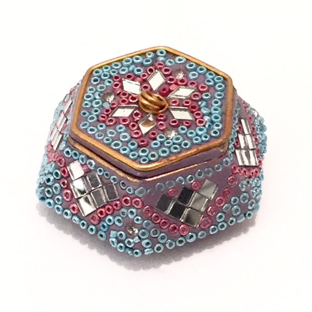 TWO’S COMPANY Bejeweled Trinket Box